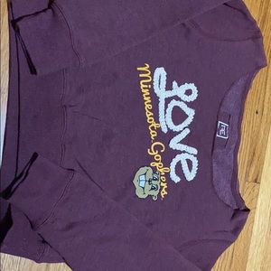 Minnesota Gophers crop top (long sleeve)